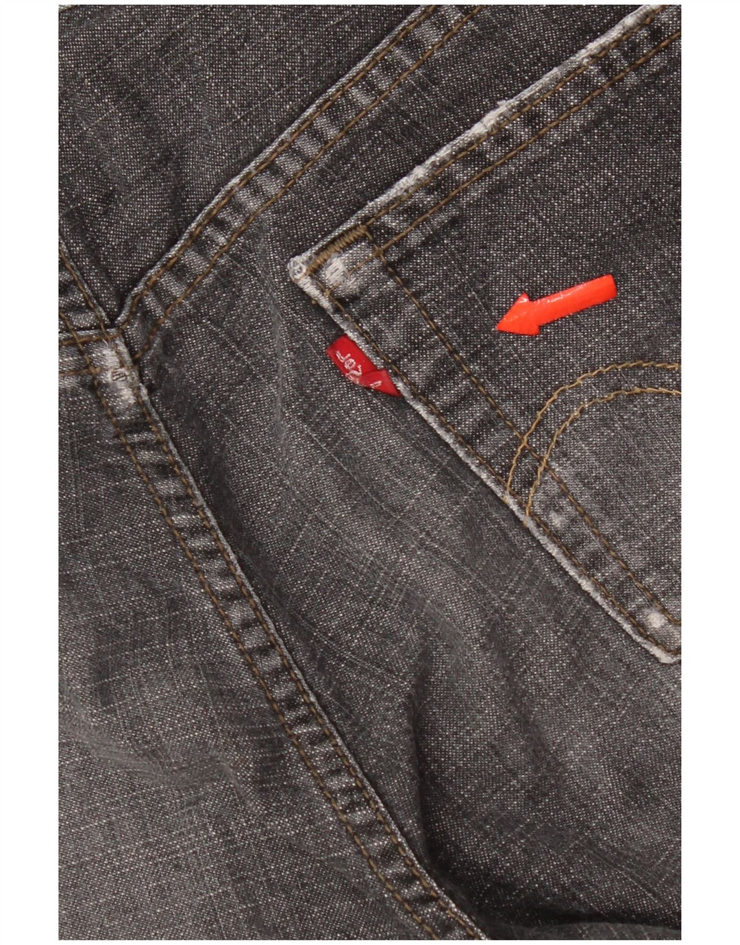 Blugi drepti distressed 505 Levi's pentru femei US 6 Medium W30 L32 gri