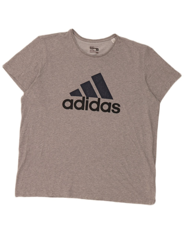 Tricou grafic pentru bărbați Adidas Top 2XL bumbac gri