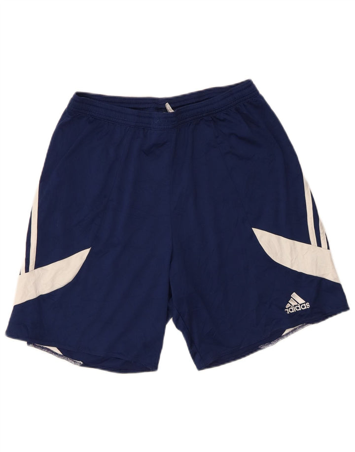 Pantaloni scurți sport pentru bărbați Adidas Climalite, medii, albastru marin, blocuri de culoare
