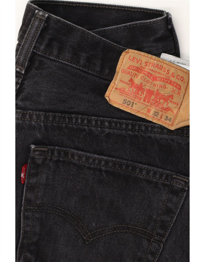 LEVI'S Blugi 501 drepti pentru bărbați W32 L30 bumbac negru