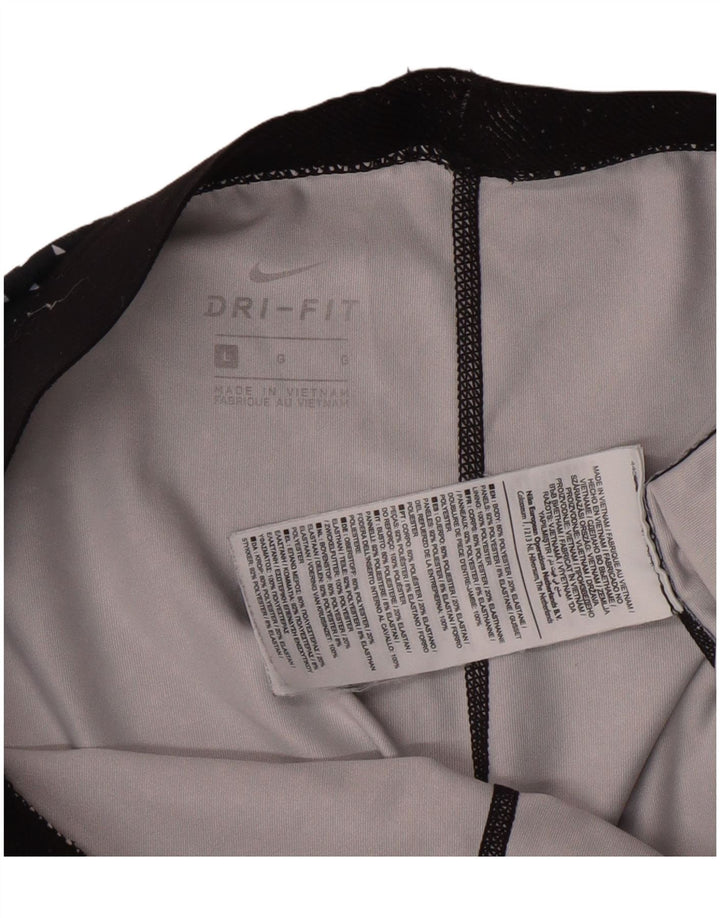 Leggings cu grafice Nike Dri Fit pentru femei UK 14 Sport mari, cu pete, albastru marin