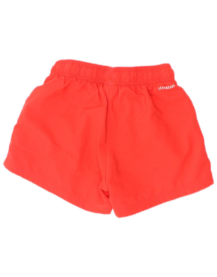 Pantaloni scurți sport pentru băieți Adidas 9-10 ani poliester roșu