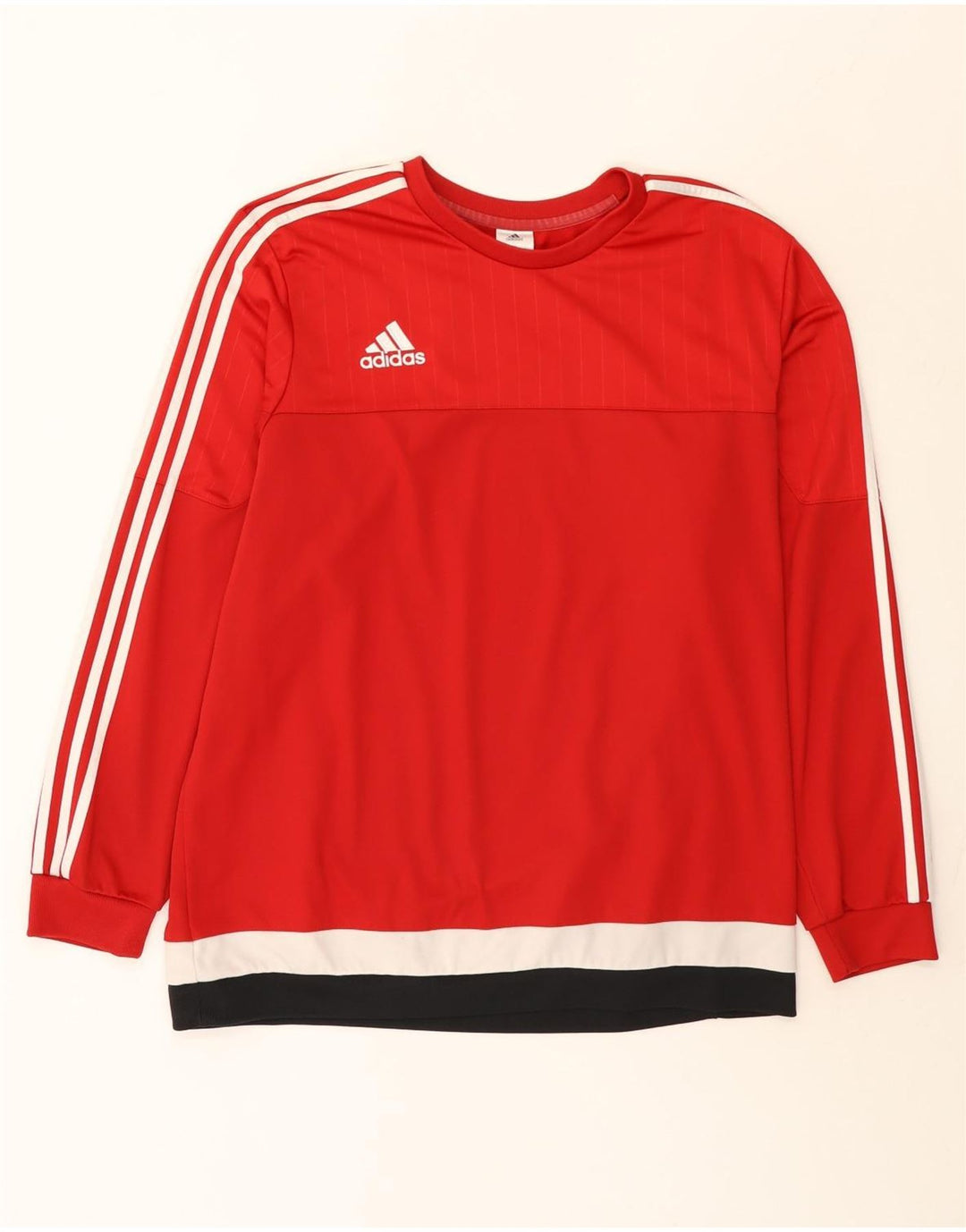 Adidas Top cu mânecă lungă pentru bărbați, 2XL, roșu, poliester