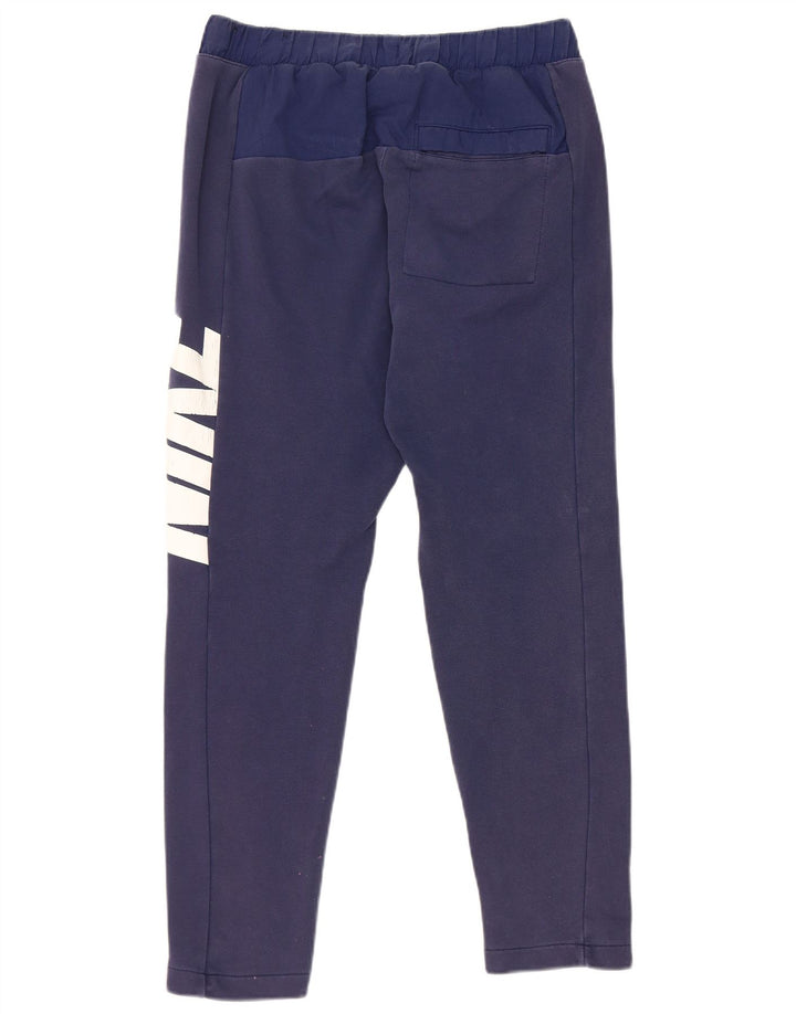 Pantaloni de trening Nike pentru bărbați cu grafică, bumbac, albastru, mici