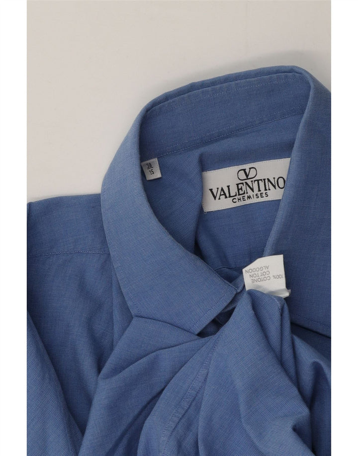 Cămașă pentru bărbați Valentino Mărimea 38 15 Bumbac albastru mediu