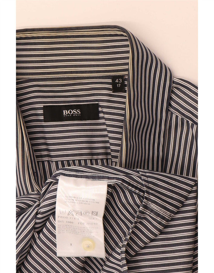 Cămașă pentru bărbați Hugo Boss Mărimea 43 17 XL Bleumarin cu dungi