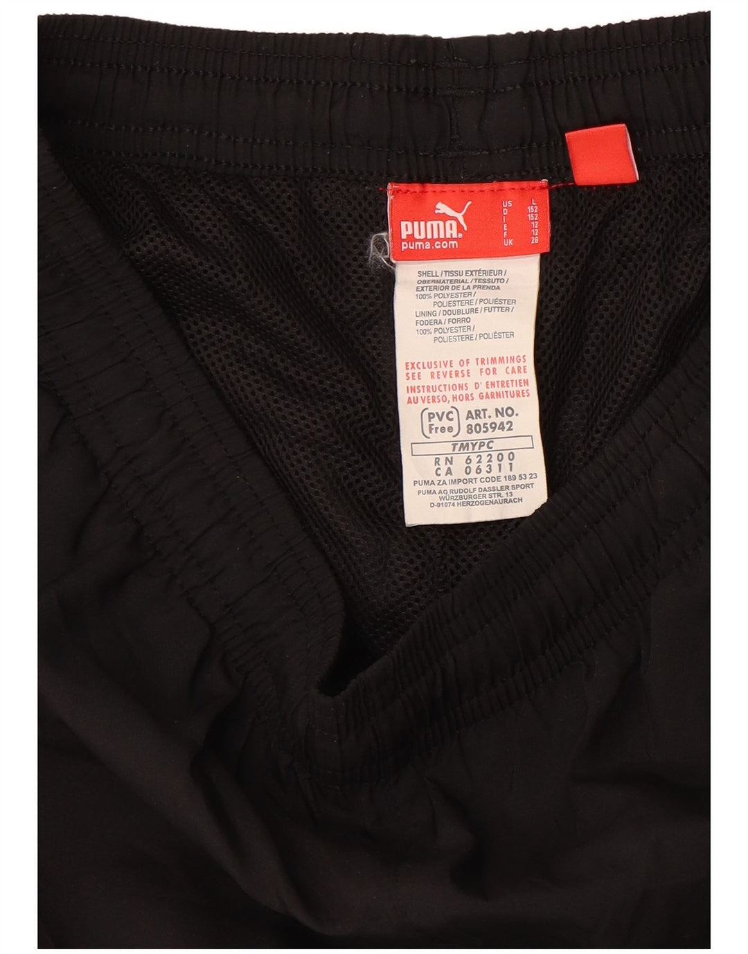 PUMA Boys Graphic Bermuda Sport Shorts 11-12 Years  Black Polyester