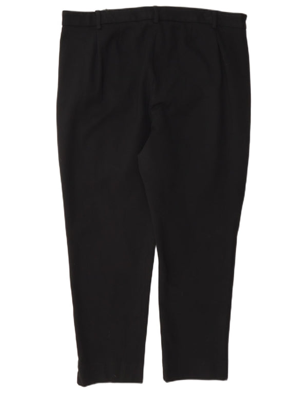 Marks & Spencer Pantaloni de costum crop pentru femei UK 16 Large W34 L24 Black