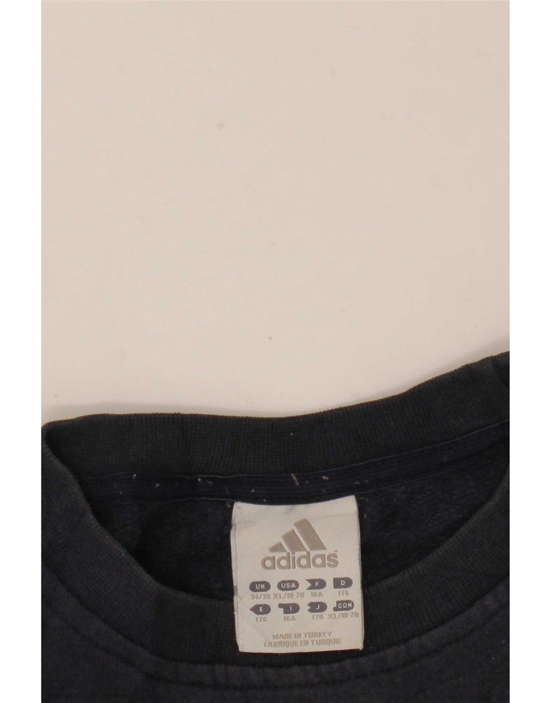 Pulover cu grafic pentru băieți Adidas 15-16 ani, bleumarin