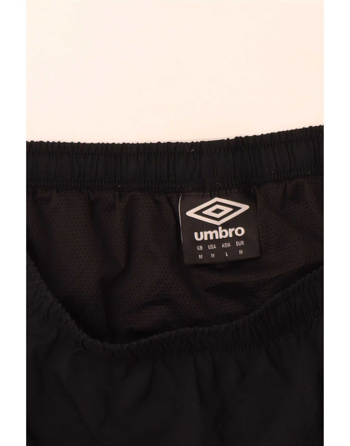 Pantaloni scurți sport Umbro pentru bărbați, poliester mediu negru