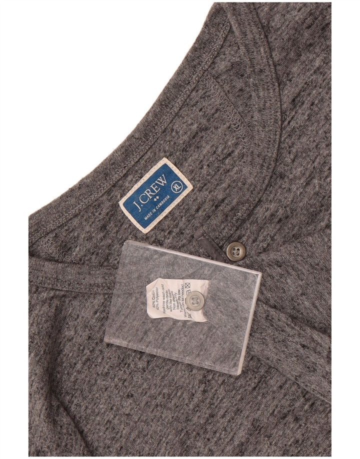 Top pentru bărbați J. Crew cu mânecă lungă XL, bumbac cu pete gri