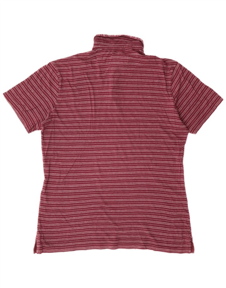 Carrera Mens Medium Maroon Striped Bumbac