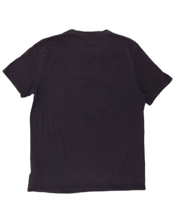 Tricou grafic Guess Slim Fit Top XL Bumbac bleumarin