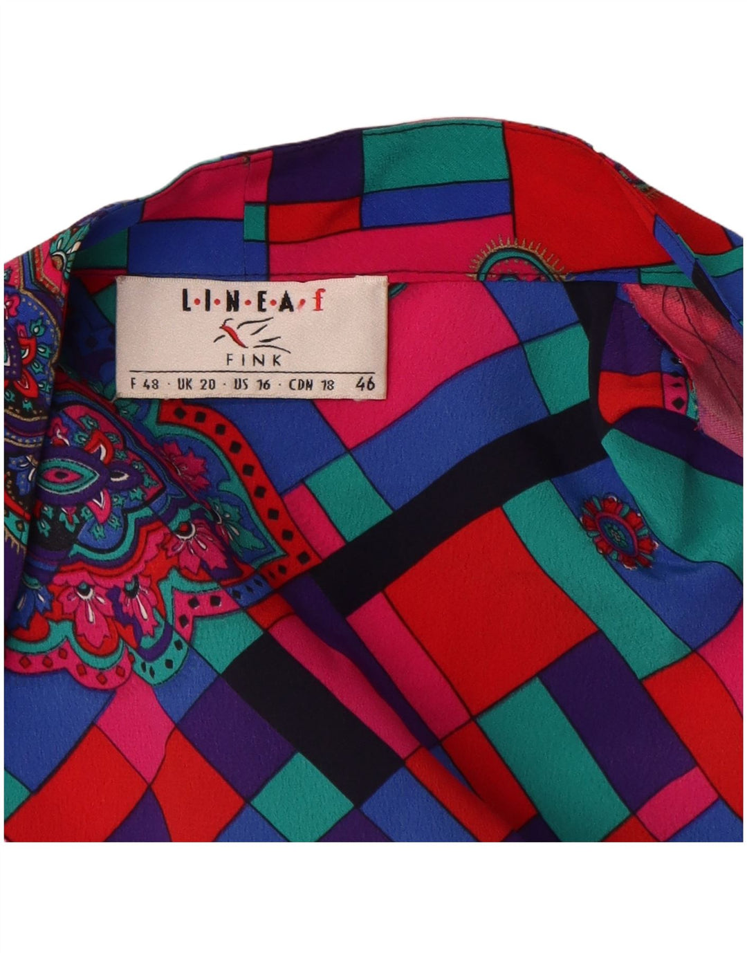 Top cardigan cu paragate Linea pentru femei UK 20 2XL Multicolor Geometric