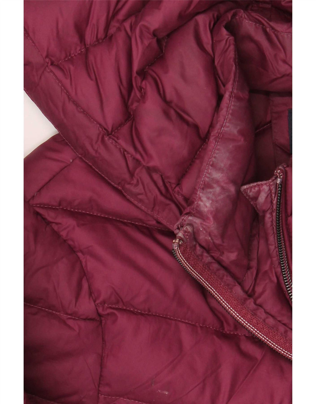 Palton căptușit cu glugă pentru femei Marks & Spencer UK 12 Medium Burgundy Poliamidă