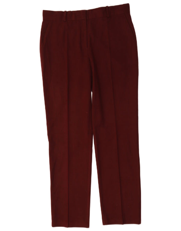Pantaloni de costum pentru femei cu talie înaltă Marks & Spencer UK 12 Medium W32 L31 Burgun