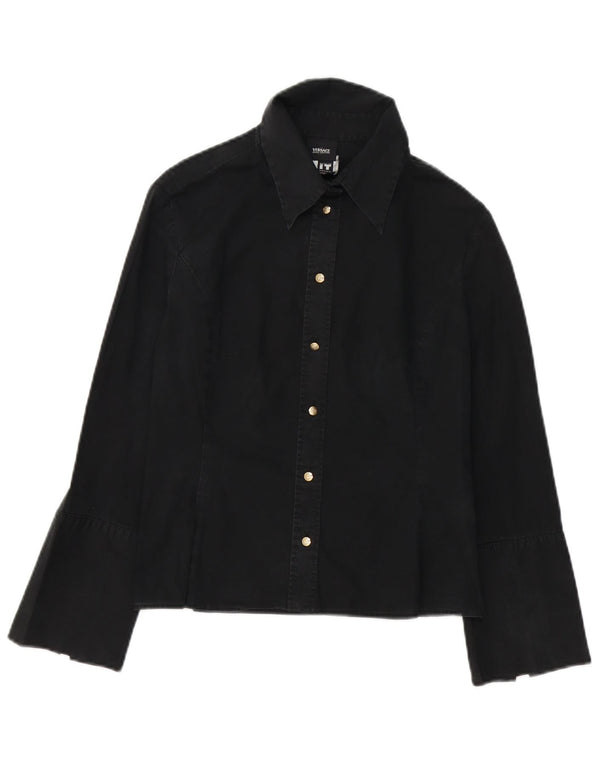 Cămașă formală Versace pentru femei UK 10 Small Black