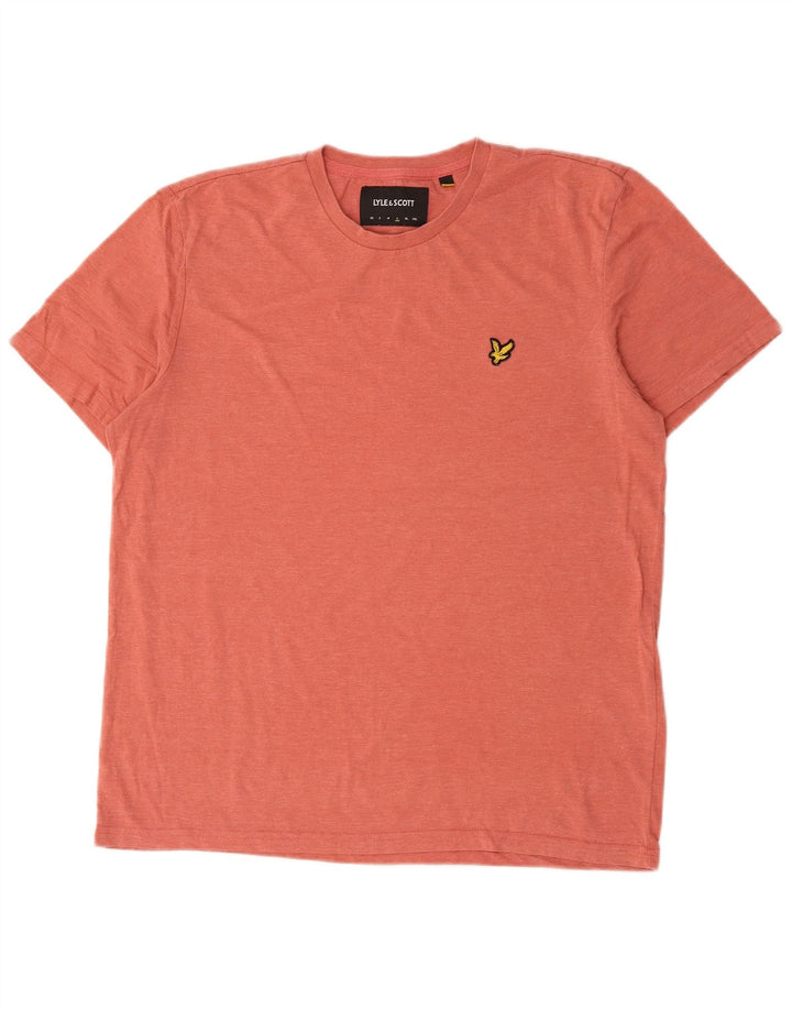 Tricou pentru bărbați Lyle & Scott Top mare din poliester roz