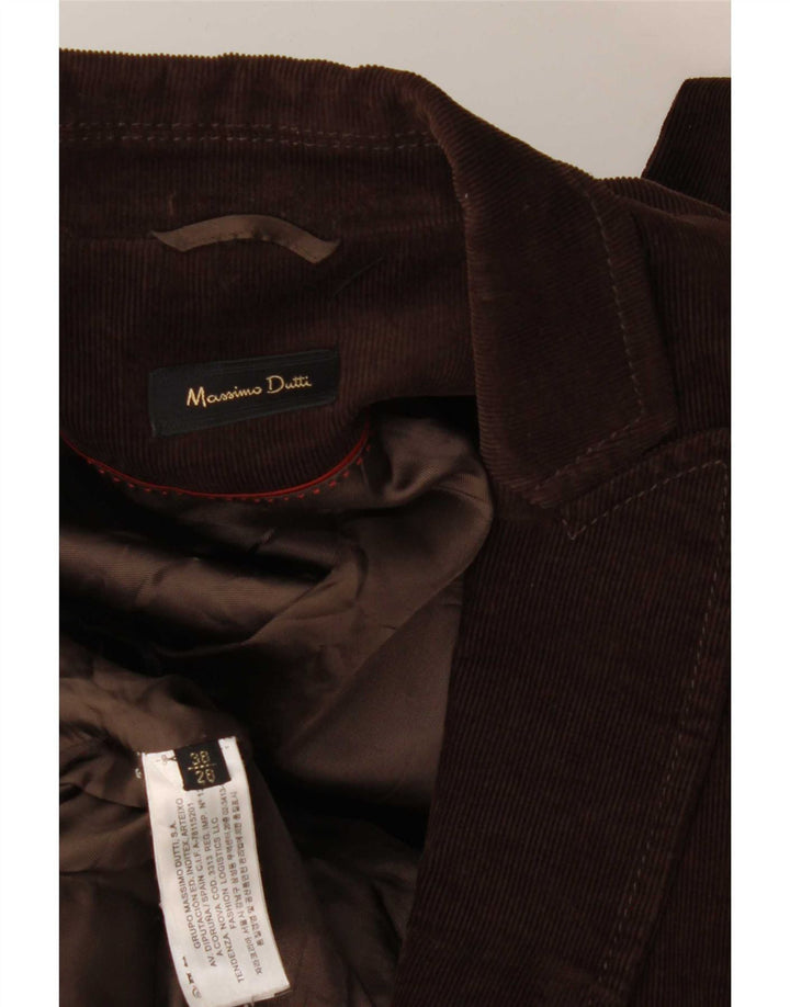 Massimo Dutti Jachetă pentru damă, cu 1 nasture, din velur, EU 38 Maro Mic
