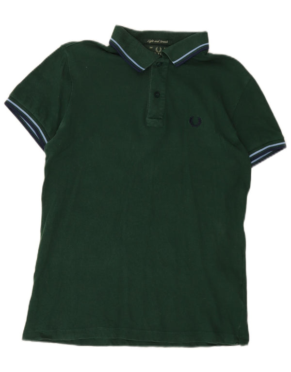 FRED PERRY Tricou polo pentru bărbați, ușor și elastic, din bumbac verde mic
