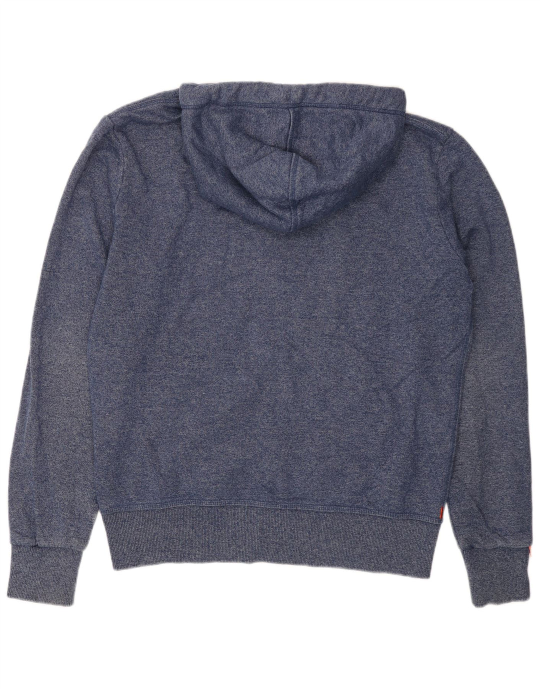 SUPERDRY Pulover cu capota cu fermoar pentru bărbați, XL, albastru bleumarin, bumbac cu pete