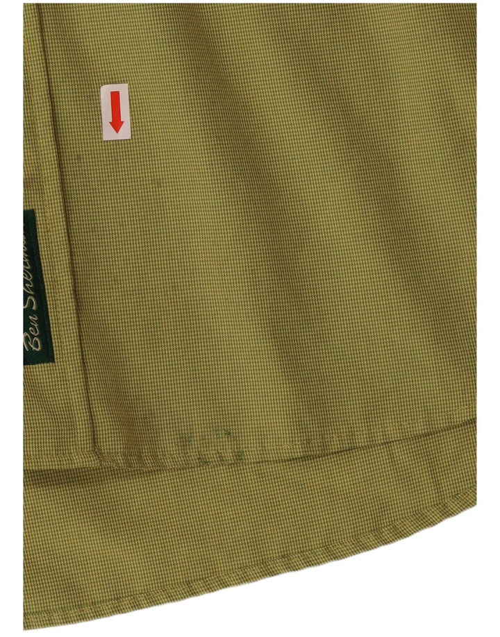 BEN SHERMAN Cămașă pentru bărbați XL verde Houndstooth