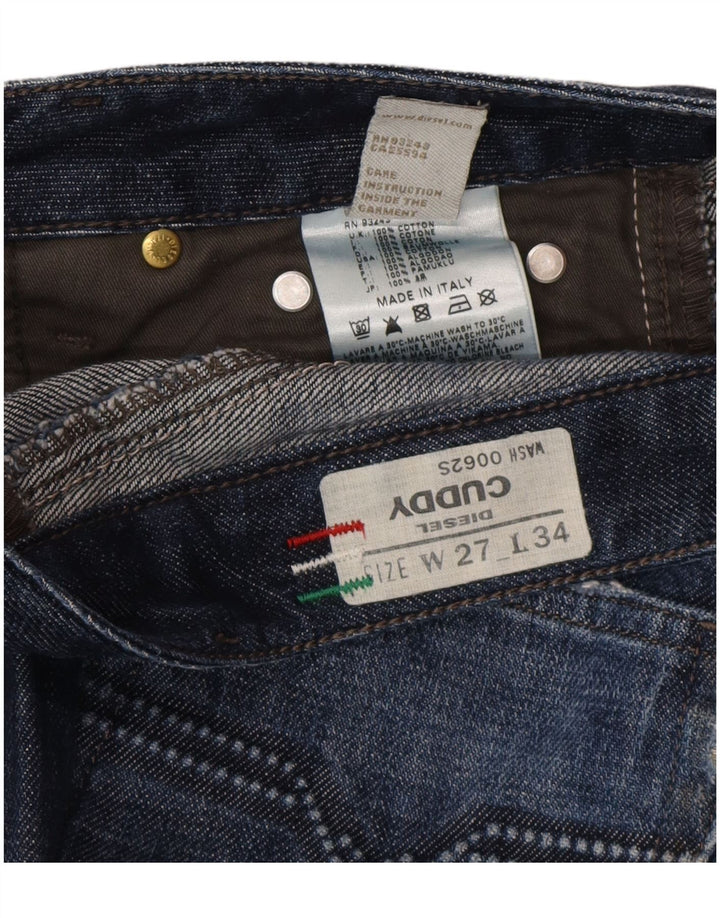 Blugi subțiri cu distressed Cuddy pentru femei Diesel W27 L30 Bumbac albastru
