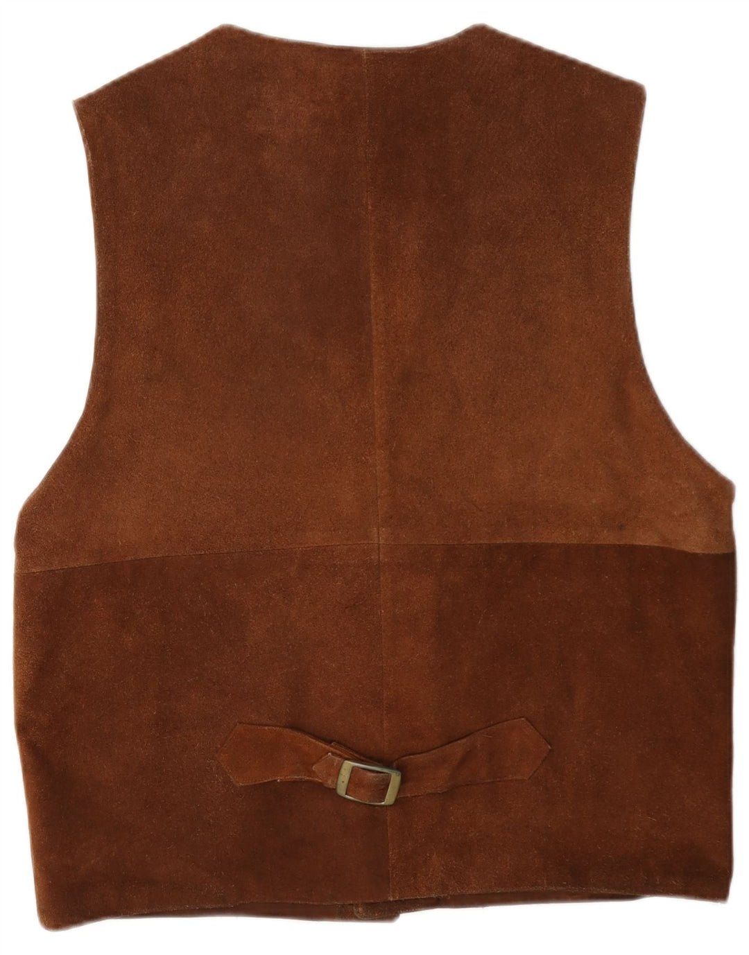 Vestă vintage pentru bărbați din piele intoarsa UK 40 din piele maro medie