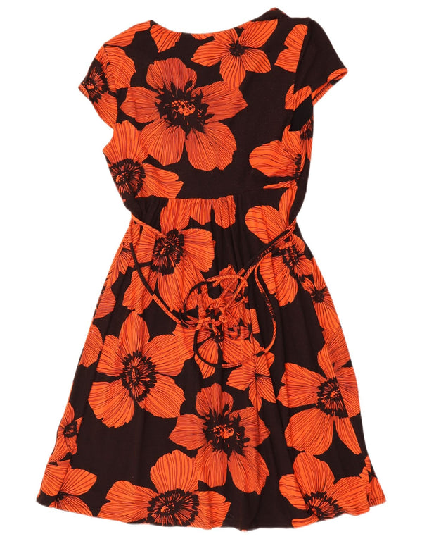Rochie în formă de A pentru femei Phase Eight UK 16, mare, neagră, florală, viscoză