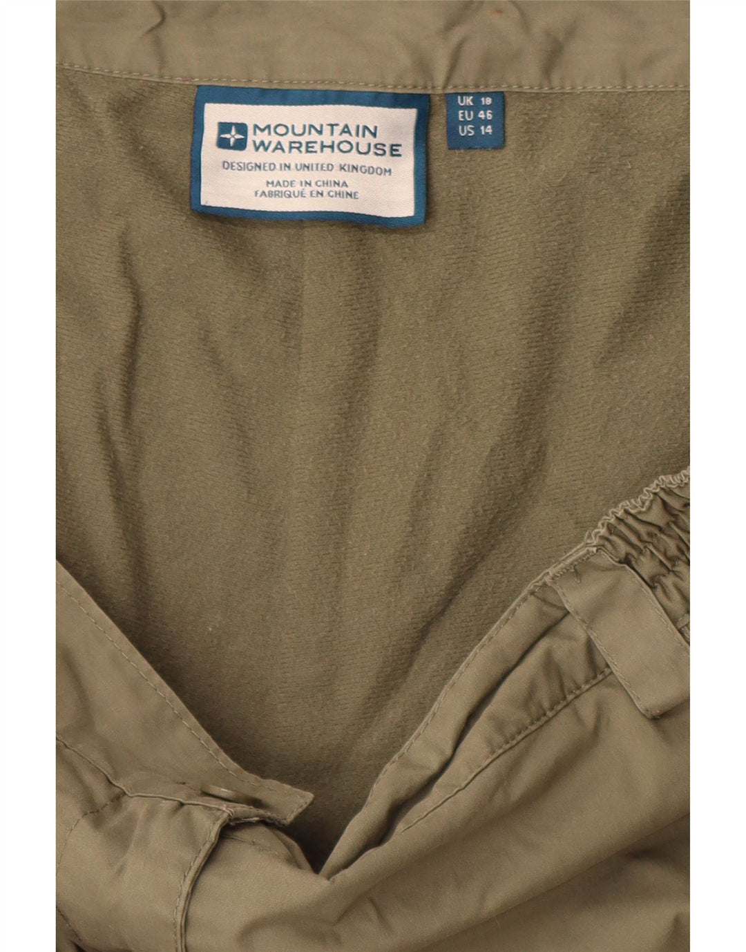 MOUNTAIN WAREHOUSE Pantaloni de vânt pentru femei UK 18 XL W40 L30 Kaki