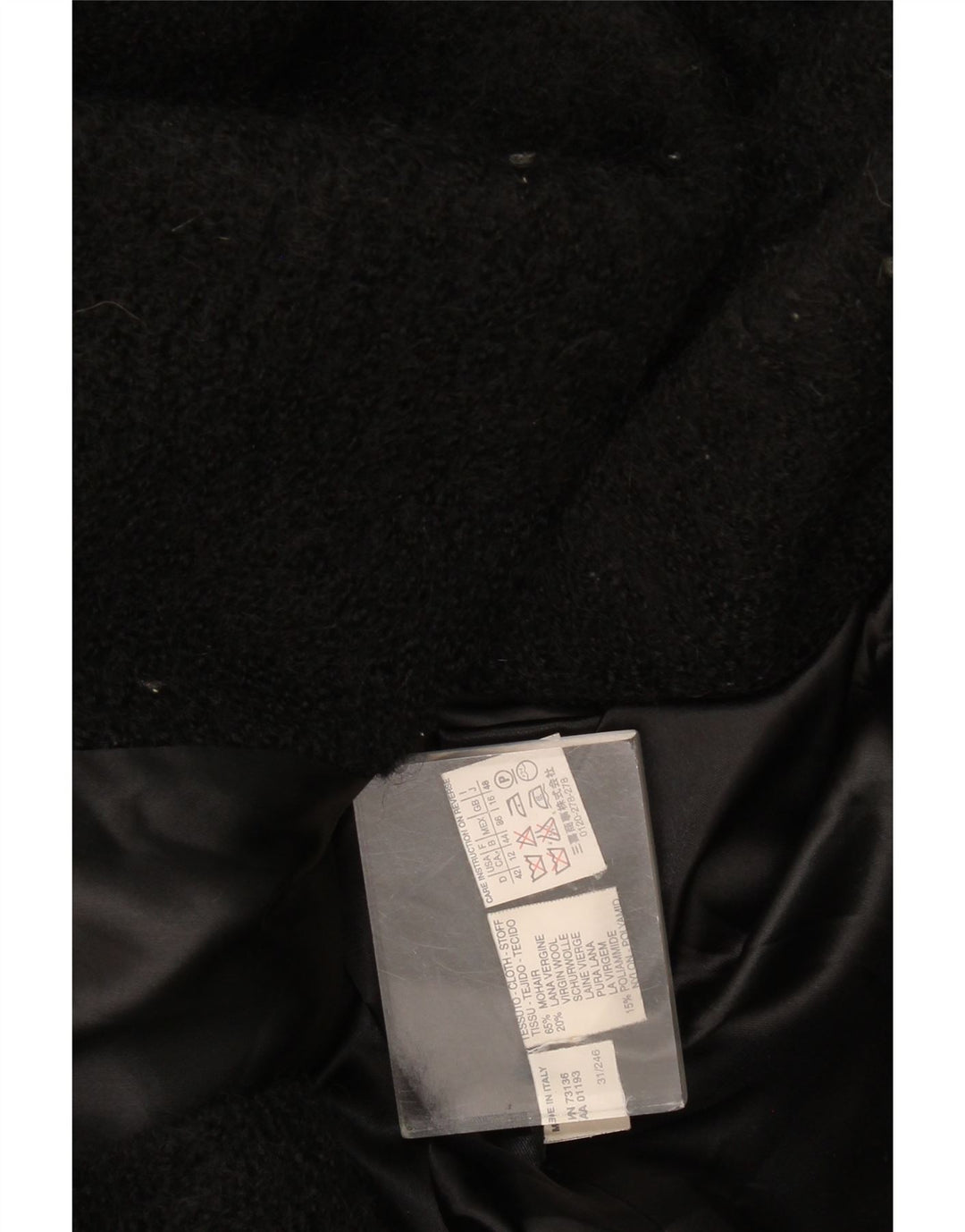 Pardesiu pentru femei Marella UK 16 Mohair negru mare
