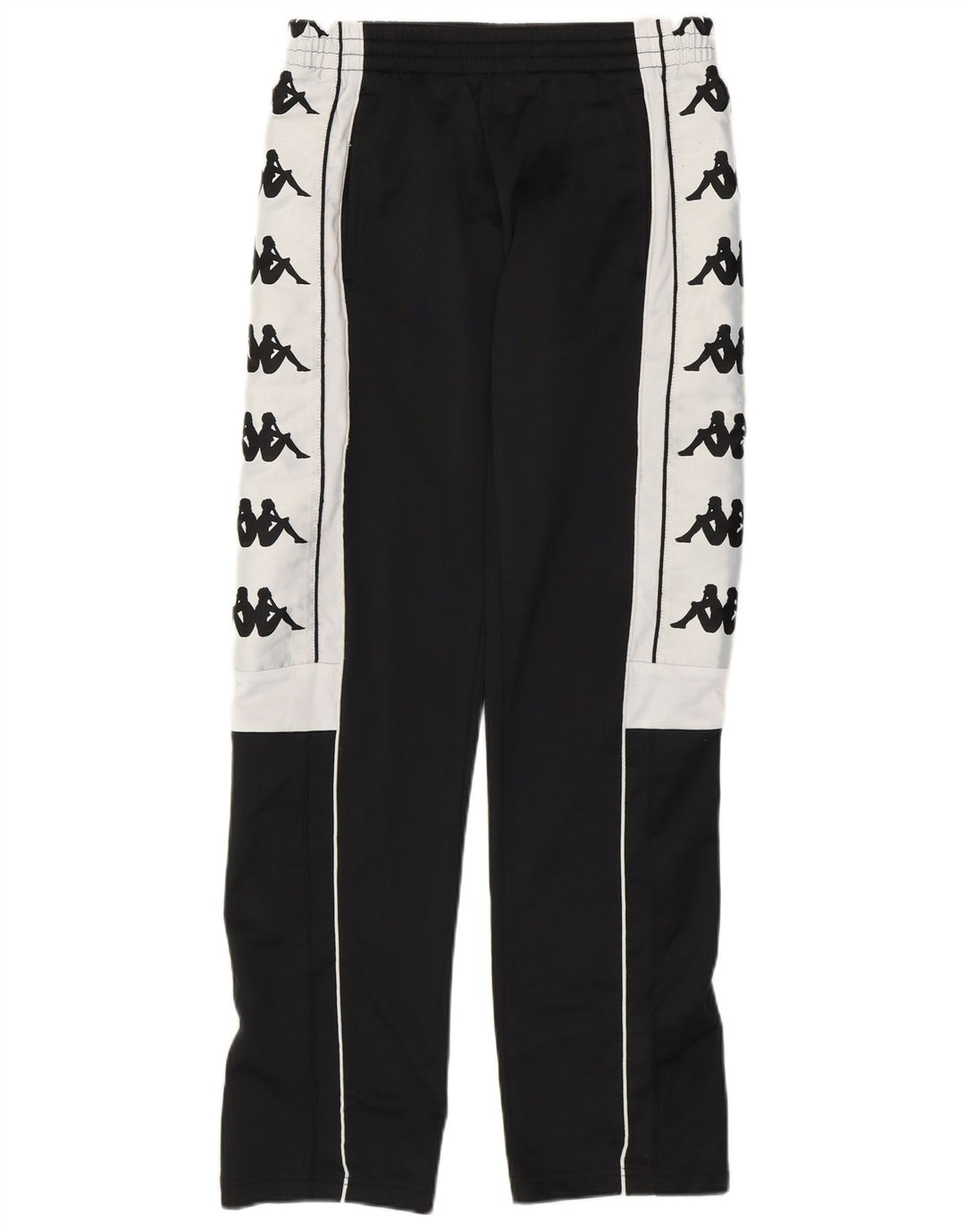 Pantaloni de trening cu grafică pentru bărbați Kappa, poliester negru mic
