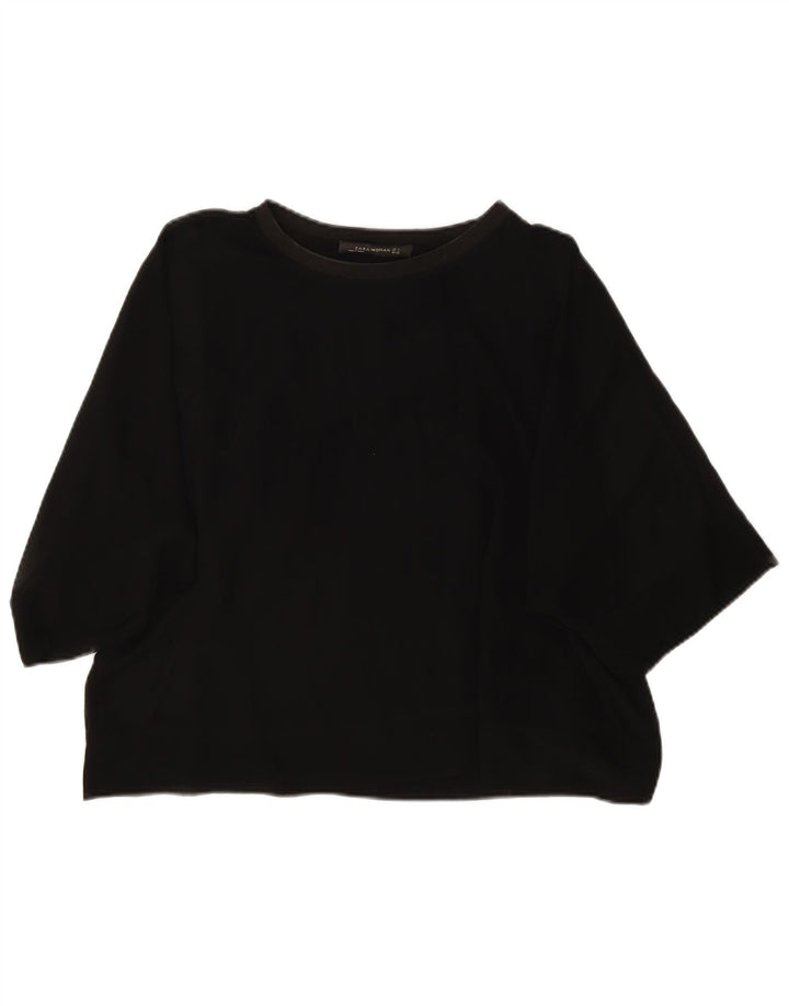 Bluză supradimensionată pentru femei Zara UK 10 Small Black Viscose