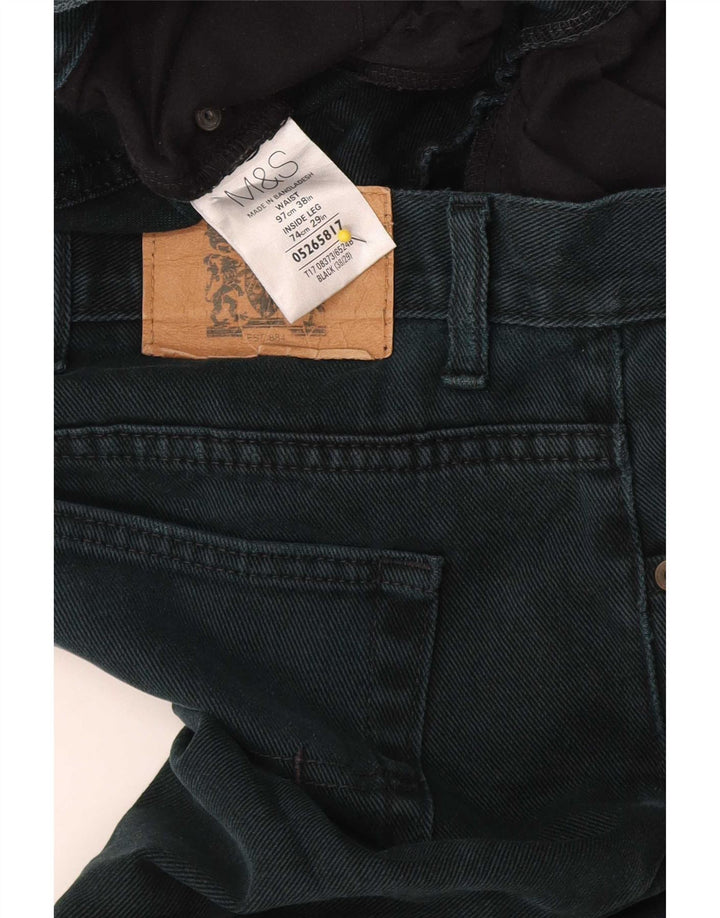 Blugi drepti pentru bărbați Marks & Spencer W38 L29 bumbac negru