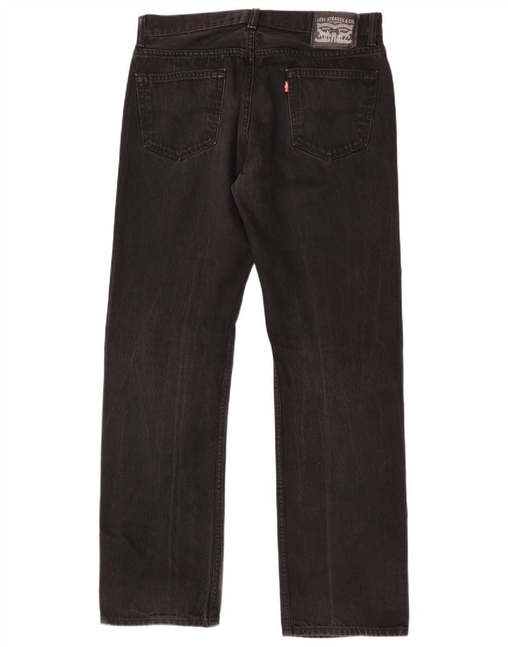Blugi drepti pentru bărbați Levi's W34 L34 bumbac negru