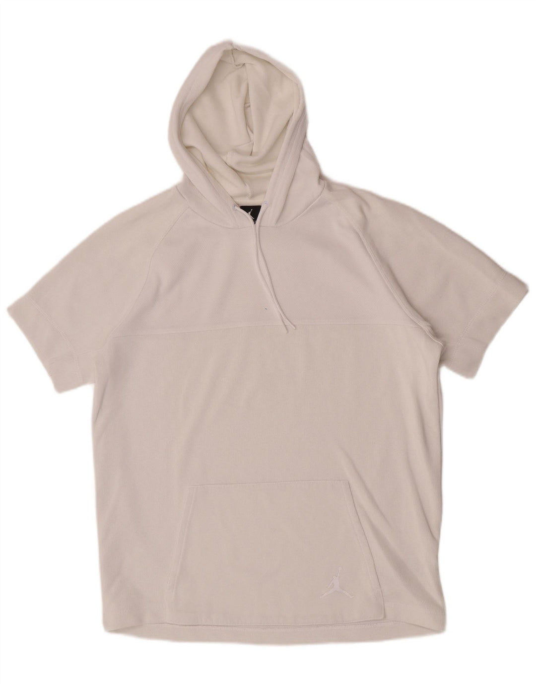 Tricou cu glugă Jordan pentru bărbați Top mediu din bumbac alb