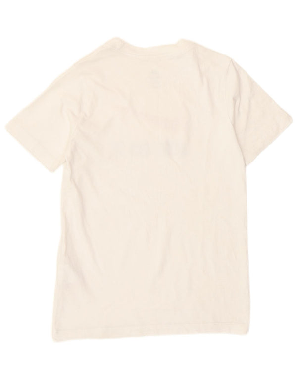 Tricou grafic Nike pentru băieți Top 10-11 ani Bumbac alb mediu