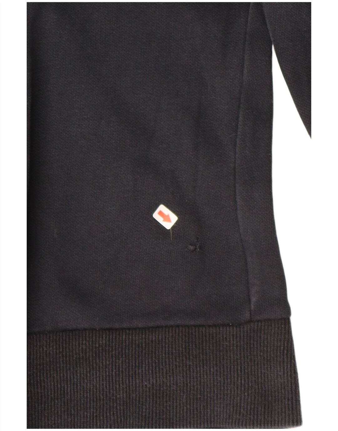 Pulover PUMA cu capota cu fermoar grafic pentru femei UK 10, bumbac negru mic