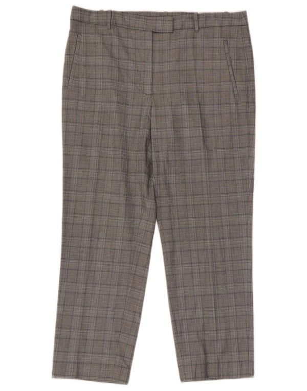 Pantaloni de costum Crop pentru femei Zara L30 L25, gri, viscoză