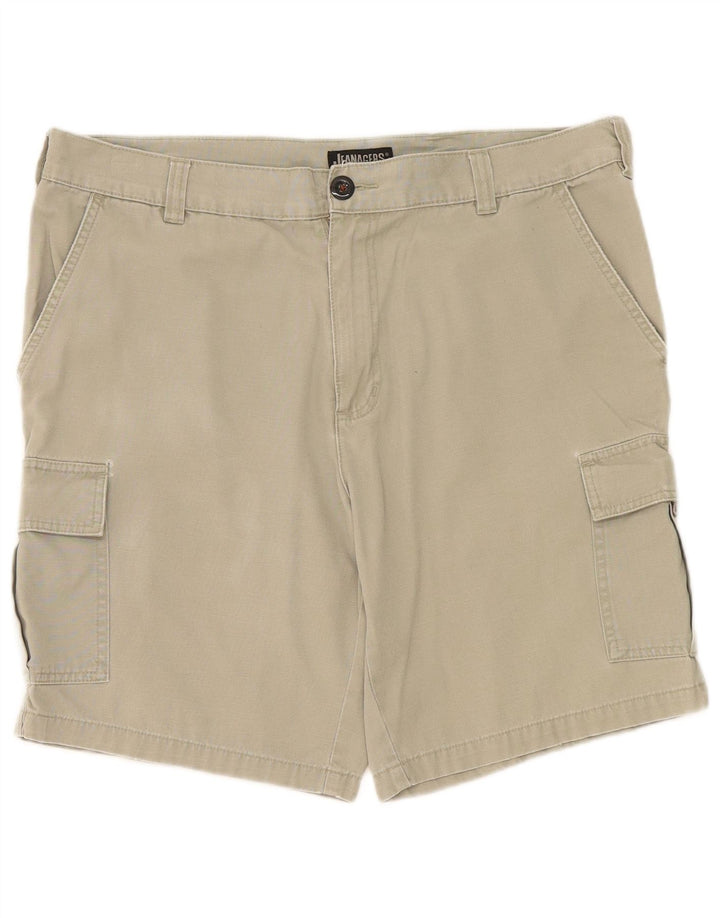 Pantaloni scurți cargo Jeanagers pentru bărbați W38 XL bumbac kaki