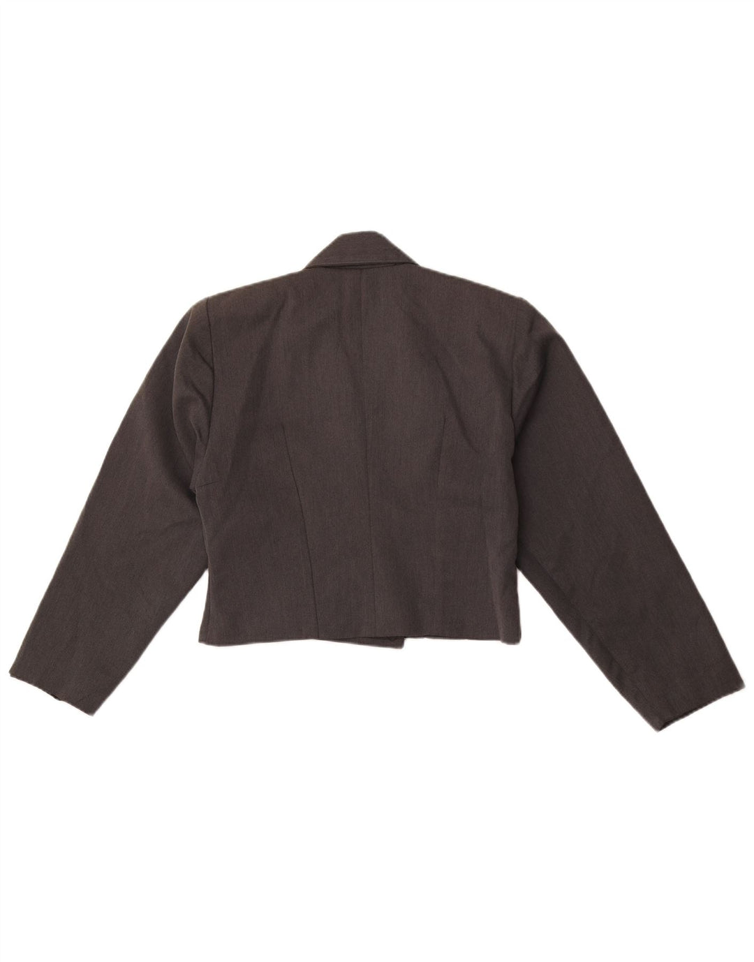 Jachetă Vintage pentru femei Crop, cu două piept, Blazer IT 44 Medium Grey