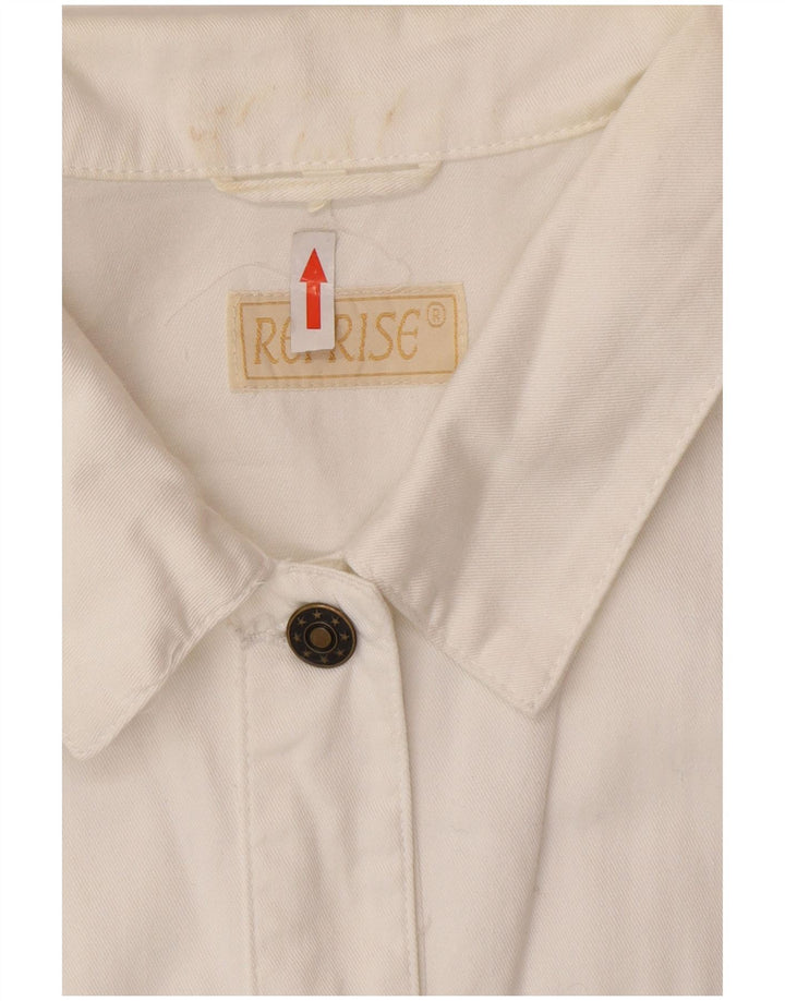 Gilet de denim pentru femei Reprise IT 46, mare, alb, bumbac