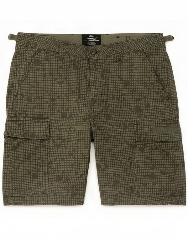 Superdry Mens Cargo Shorts Medium W33 Khaki Camouflage Cotton