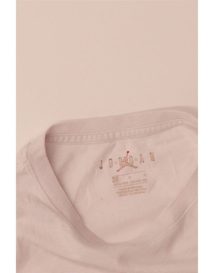 Tricou grafic JORDAN pentru băieți Top 12-13 ani mare alb