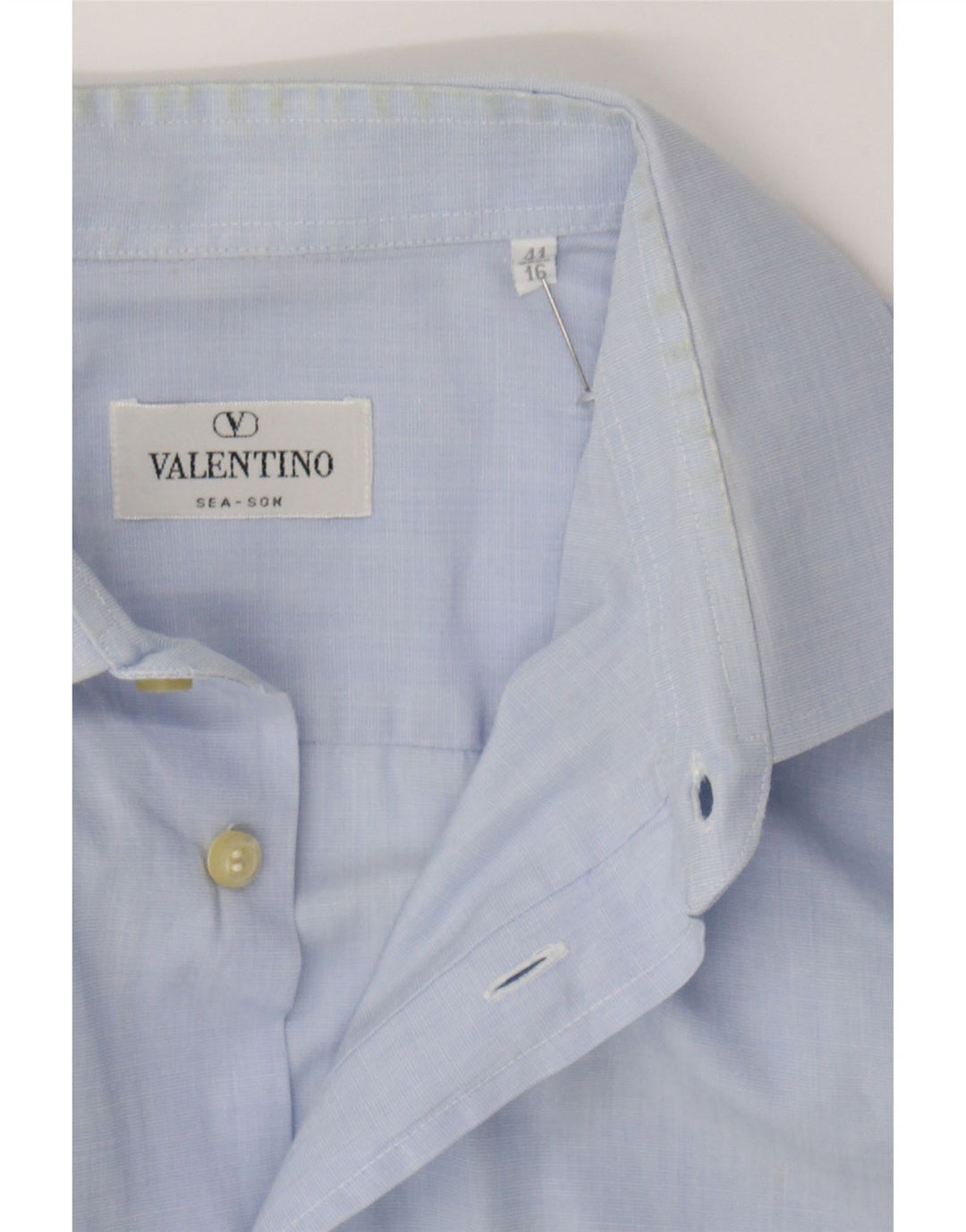 VALENTINO Mens Shirt Size 41 16 Large Blue Cotton Vintage Valentino and Second-Hand Valentino from Messina Hembry 