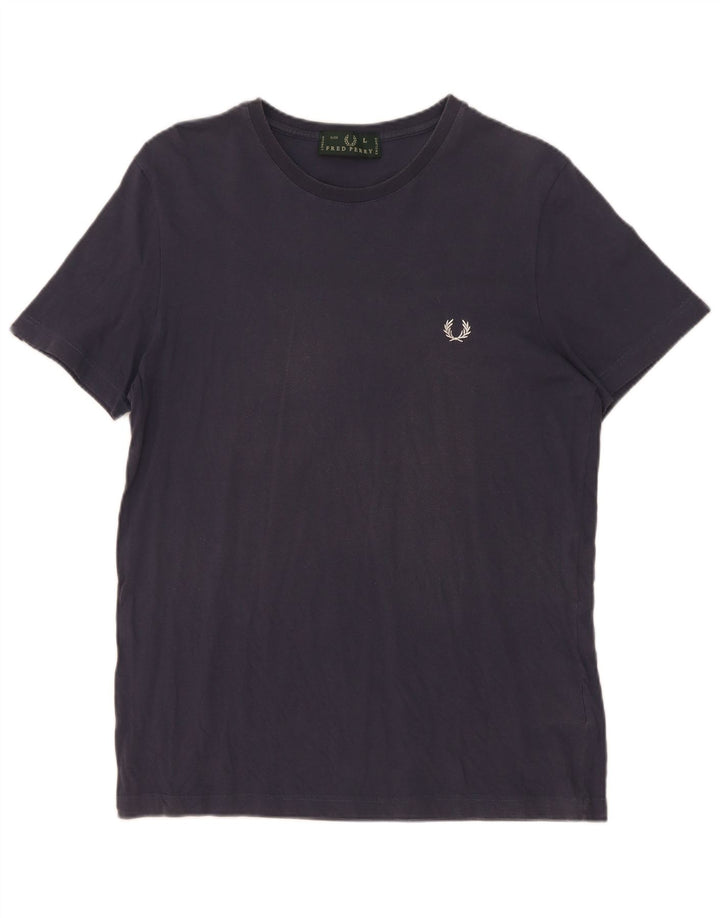 Tricou Fred Perry pentru bărbați Top mare din bumbac bleumarin