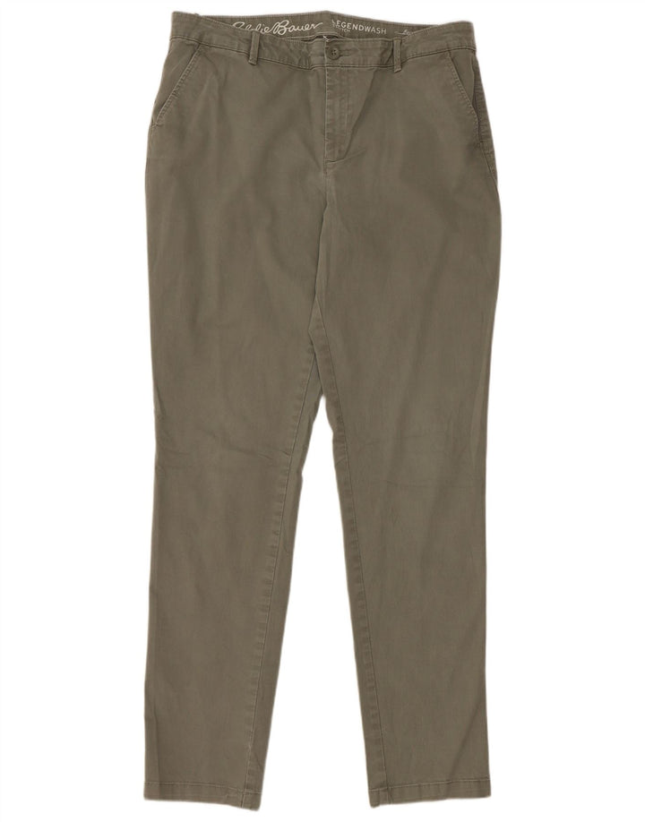 EDDIE BAUER Pantaloni chino pentru femei Boyfriend Fit US 14 XL W36 L33 Kaki