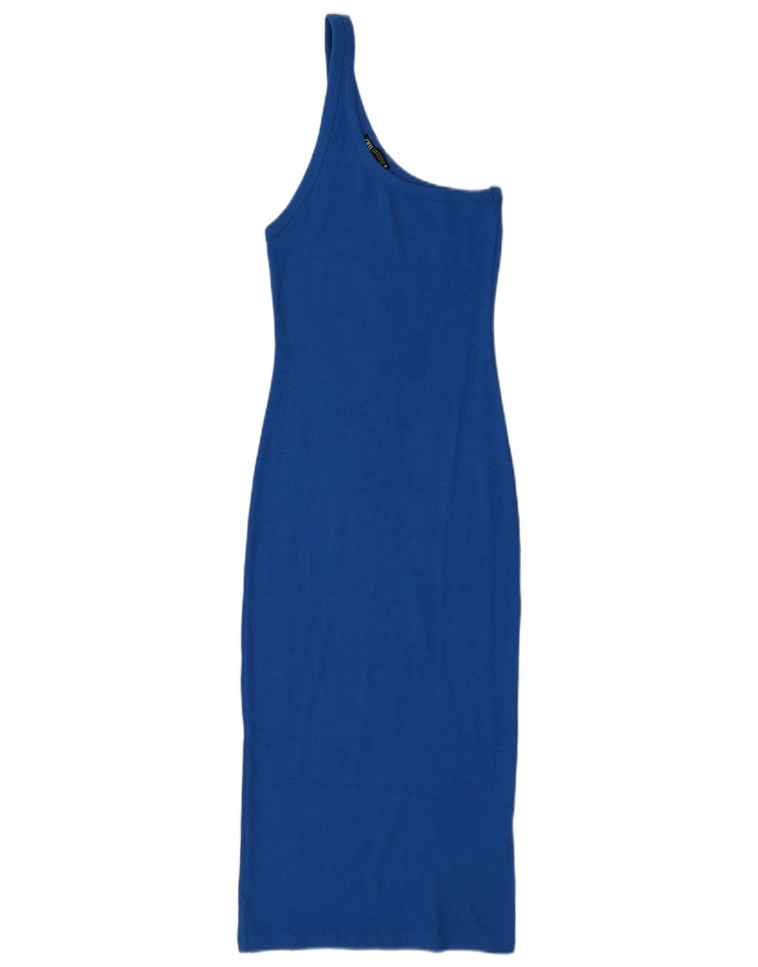 Rochie Zara femeie cu un umăr UK 12, bumbac albastru mediu
