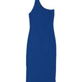 Rochie Zara femeie cu un umăr UK 12, bumbac albastru mediu