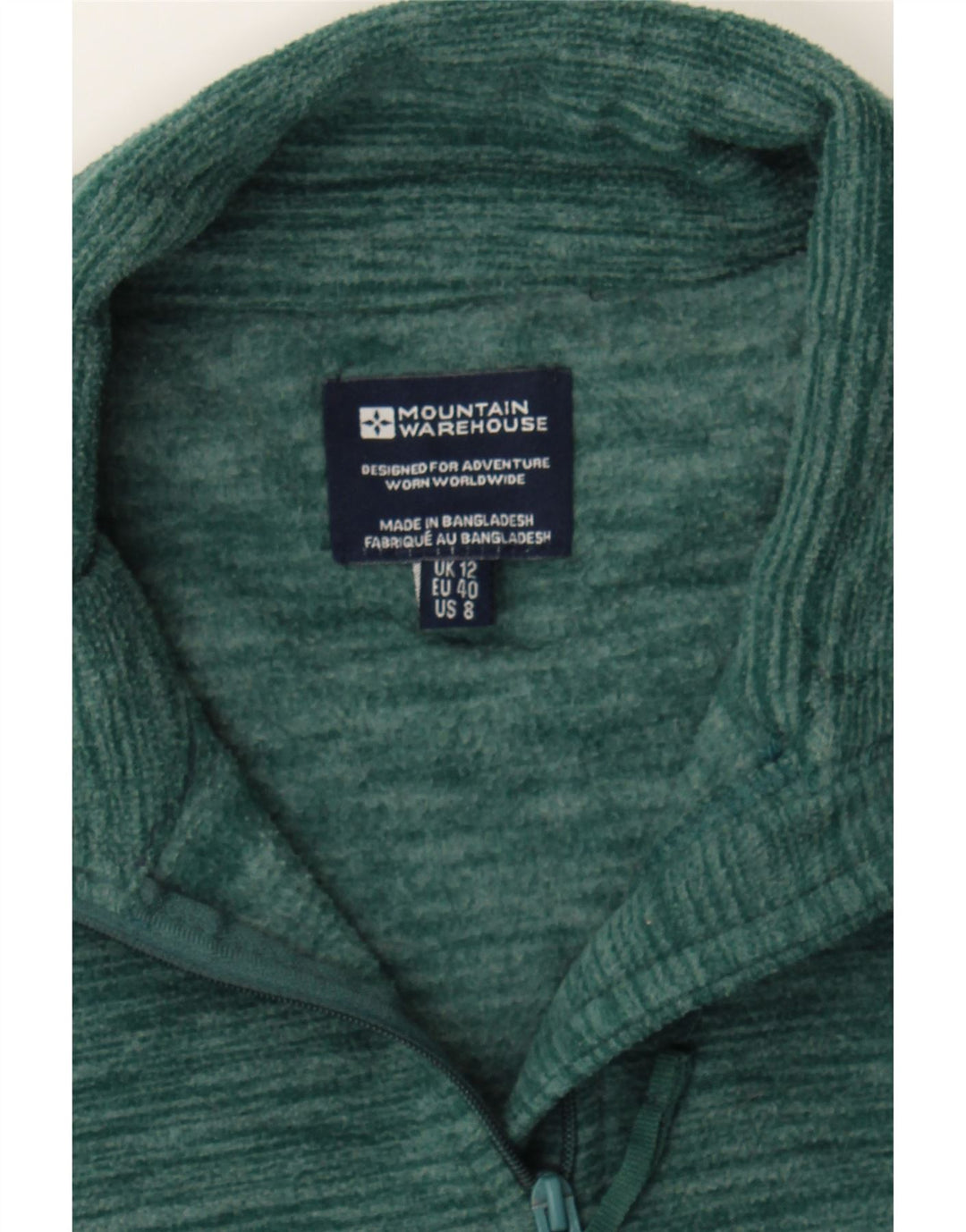 MOUNTAIN WAREHOUSE Womens Fleece Jumper UK 12 Medium Green Flecked Vintage Mountain Warehouse and Second-Hand Mountain Warehouse from Messina Hembry 